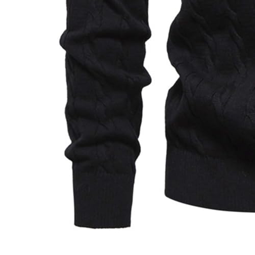 Men's Twist Knit Crewneck Sweater, Long Sleeve Slim Fit Stretch Knitwear Pullover Fall Winter Casual Warm Fashion Sweaters3