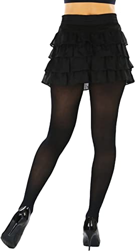 Image of ToBeInStyle Women's Skull Crossbones Skeleton Pirate Symbol Hosiery Tights & Thigh High Stockings