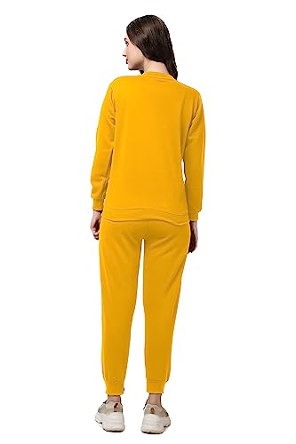 Image of Women's Full Sleeves Round Neck Winter wear Casual Fit Sweatshirt and Jogger Set Cotton Stretchable Comfort Fit and Warm for Cold Season for Everyday Winter Season Wear