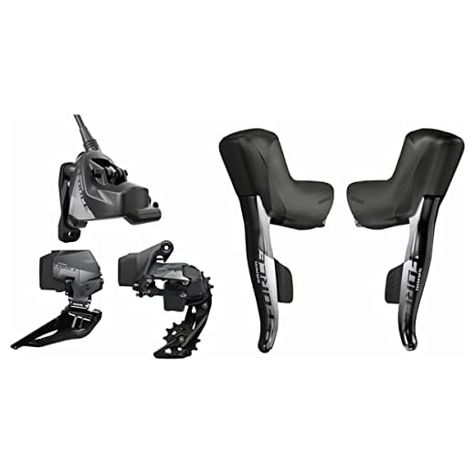 SRAM Force eTap AXS Electronic Road Groupset - 2x12-Speed, HRD Brake/Shift Levers, Flat Mount Calipers, Front/Rear Derailleurs, Cent erLock