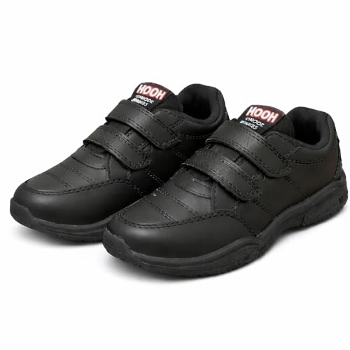 Image of HOOH Kids Unisex School Shoes Double Hook and Loop Strap Long Lasting