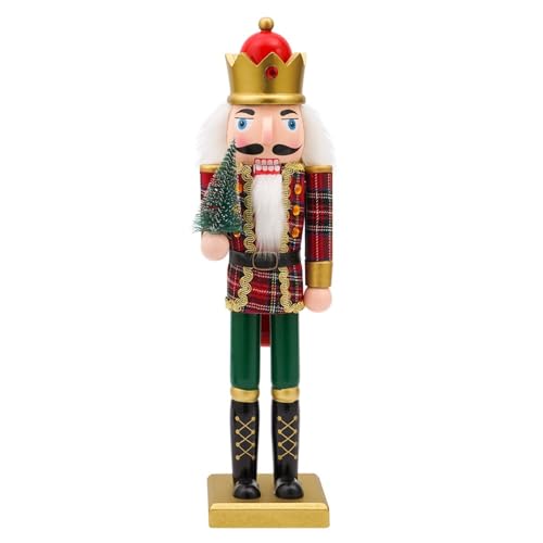 Tngan Nutcracker Christmas Decor, Wooden Christmas Tree Soldier Figurine