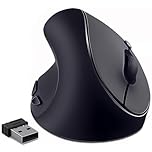 BeWishes Left-Handed Mouse, High Precision Ergonomic Mouse, 2.4G Rechargeable Wireless Vertical Mice,3 Adjustable DPI (800/1200/1600), Reduce Wrist Strain,Specially for Small Hand Left-handers