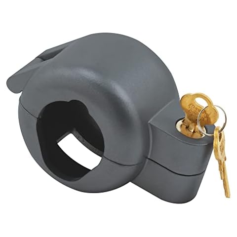 Prime-Line S 4181 Handle Lock-Out Device – Handle Lock with Key to Block Access to Keyhole, Removeable and Easy to Use, Fits Round Doorknobs with Max Diameter of 2-7/8 Inch (Single Pack) Cover