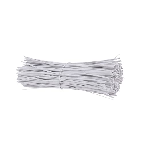 Housoutil 1000pcs Plastic Coated Iron Wire Ties Cable Wrap Kit for Cable Management under Desk miniatura 1