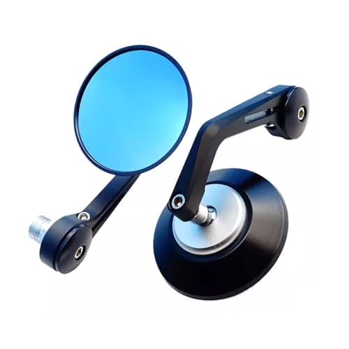 Motorrad-Seitenansicht Für BENELLI Für Leoncino 500 250 800 502c 752s Für TRAIL 302S 150S Motorradspiegel Blaues Glas Griffstangenende Rückspiegel(Silver)