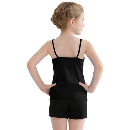 Image of QBK Girls Tank Tops Toddler Camisole Cotton Cami Spaghetti Strap Undershirts for Girls 2T-12Years