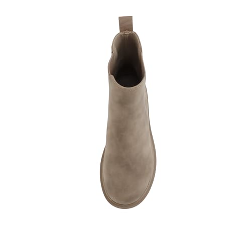 Image of Soda Pilot ~ Women Lug Sole Low Heel Chelsea Fashion Ankle Bootie w /Double Elastic Gore