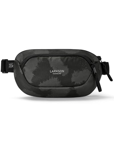 Larkson Sling Bag Herren & Damen Grau Leo - Helge - Anti Diebstahl Umhängetasche mit RFID Blocker - Crossbody Bag Bauchtasche für Alltag & Reisen - Mesh Polsterung - Wasserabweisend