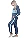 Aloodor Lounge 2 Piece Sets for Women Fashion 2025 Two Piece Outfits Jogger Sets Light Blue S