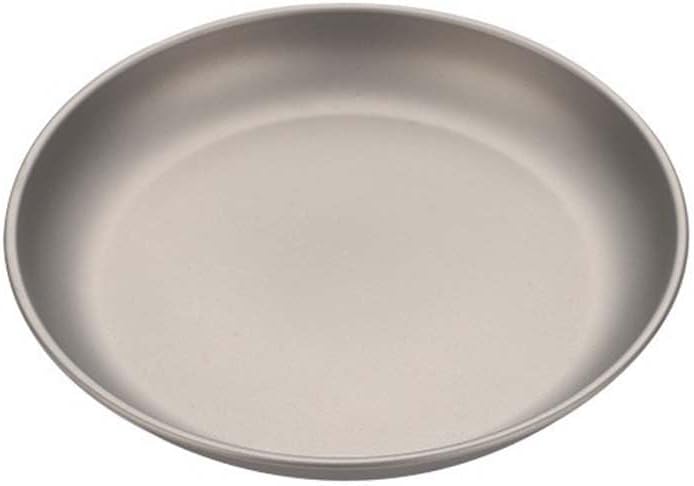 2PCS Pure Titanium Plate Outdoor Lightweight Portable Camping Picnic Tableware Household Tableware(L+BAG)