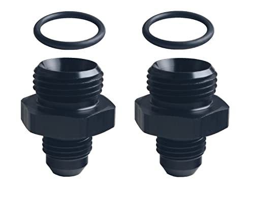 Conector 6AN a 8AN ORB macho para riel de combustible recto DEWHEL negro 2