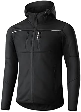 INBIKE Fahrradjacke Herren Wasserdicht Softshelljacke Übergangsjacke Winter Radjacke Laufjacke Funktionsjacke Winterjacke Regenjacke Fahrrad Wanderjacke Atmungsaktiv Warm Outdoorja
