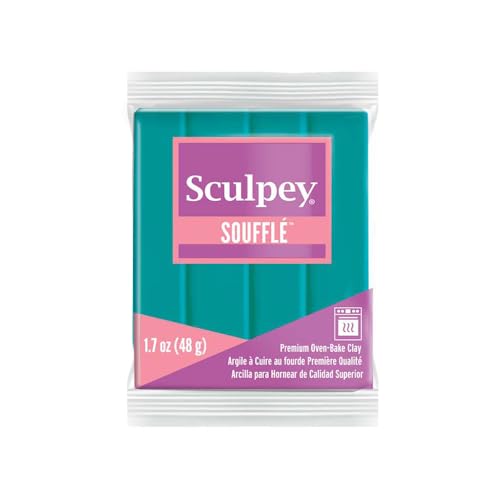 Sculpey Soufflé Sea Glass Teal Polymer Clay 1.7 oz