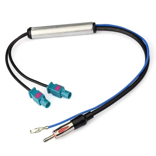 Antena de Radio Especial para Coche, Amplificador de señal de Audio Am/FM, Adaptador de Antena RF Fakra Dual Compatible con Audi 18.1' Antena de Coche Antenas para vehículos