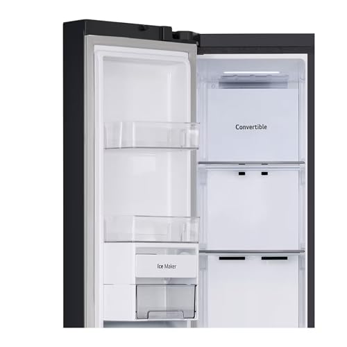 Image of LG 650L Side by Side Refrigerator, Wi-Fi Convertible, DoorCooling+, Smart Inverter Compressor, Black Mirror Finish, 3 Star (GLB257DBM3, 2025 Model)
