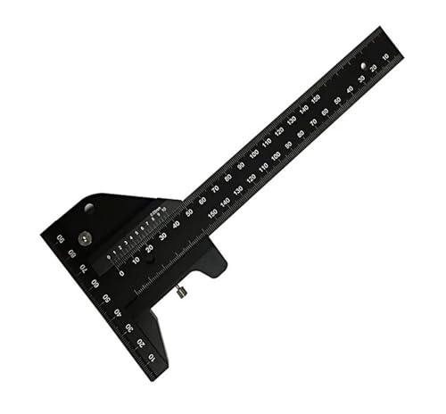 CCKUYT Sliding Gauge Aluminum Alloy Scribe Ruler Depth Gauge T-Square Scribing Measuring Tools