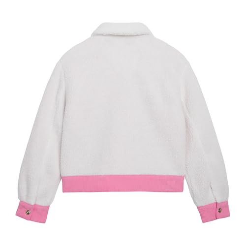 Jessica Simpson Girls' Sherpa Trucker Jacket with Corduroy Trim3