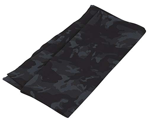 Rothco Multi-Use Tactical Wrap - All Weather Bandana Face Covering - Great for Fishing and Outdoor Sports - Black Camo