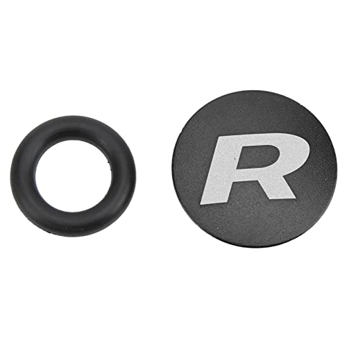 Bike Crank Dust Caps, Crankset Dust Cover - Aluminum Alloy Center Shaft Caps with Rubber Ring for Mountain Bike Road Bicycle(Black)