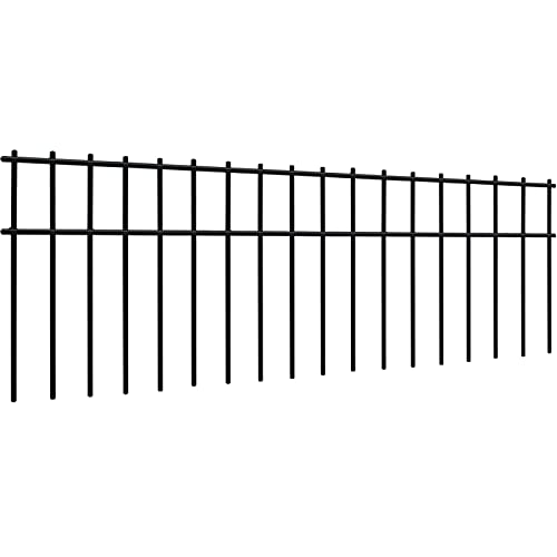 Meyoppm 15 Pack Animal Barrier Fence 32''X10'', Underground Decorative Garden Fencing With 1.5 Inch Spike Spacing, Dog Rabbits Fences, Steel Fence Panel Ground Stakes Defence For Outdoor Patio #TOP8