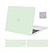 MOSISO Funda Dura Compatible con MacBook Pro 13 Pulgadas 2020-2016 A2338 M1 A2289 A2251 A2159 A1989 A1706 A1708, Plástico Rígido Carcasa&Cubierta de Teclado&Paño Limpieza,Verde Honeydew
