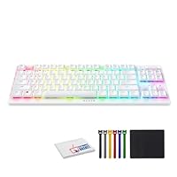 Razer DeathStalker V2 Pro TKL Wireless Gaming Keyboard - Optical Switches Linear Red Bundle Including: Mouse Pad, Headphone Holder, Headphone Cleaner, Cable Ties, Fiber Cloth