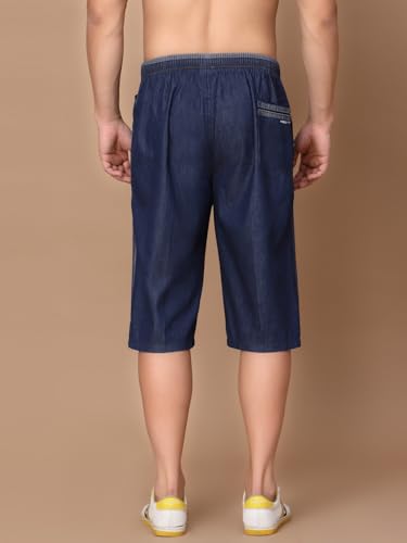 Image of SAPPER Mens Regular fit Denim 3 /4th Capri Pant