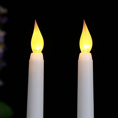 ARDUX 25 cm Long LED Flameless Taper Candles Battery Operated Electric LED Long Candle LED Candlestick for Home Dinner Table Party Weddings Birthday (Set of 6)