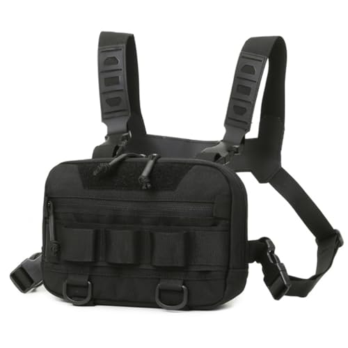 Borsa tattica leggera da pesca da corsa da viaggio per donne e uomini Nero