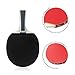Professional 7-Ply Wood Table Tennis Paddle Long Handle Ping Pong Racket with Carrying Case All-Round Attack Type Rubber Surface for Training Competition