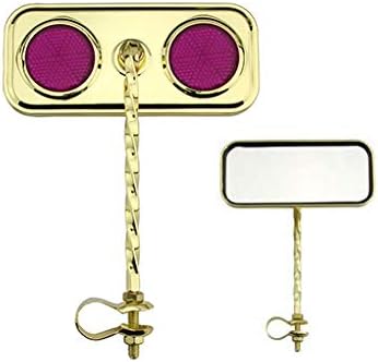 Rectangle Twisted Mirror Gold Purple Reflectors.