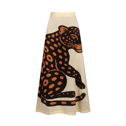 OXKnit Knittd Midi Skirts for Women, 1960s Mod Style Casual