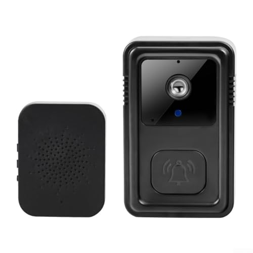 Timbre con cámara y videoportero igente con WiFi, Compatible con la aplicación Tuya, Impermeable, HD 1080P, con detección de Movimiento, Alarma PIR y comunicación bidireccional.