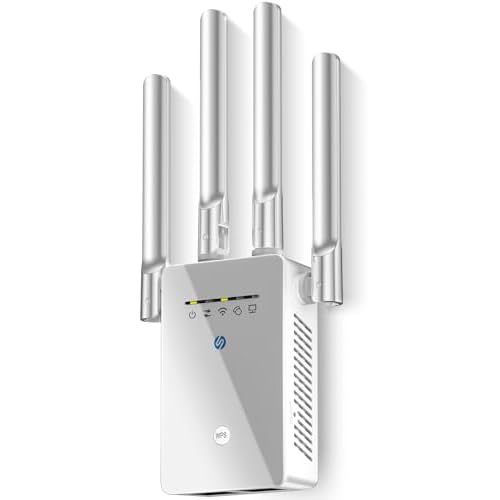 2025 Best WiFi Extender Signal Booster – 6X Faster Internet Extender WiFi Booster for Home, Long Range up to 15,588 Sq Ft, WiFi Repeater w/Ethernet Port, 1-Tap Setup, Compatible with Wireless Routers