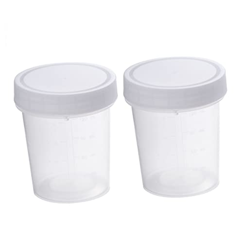 CANIGHT 2pcs 120ml Plastic Specimen Scale Leak Proof Container for Pathology/Histology/cytology
