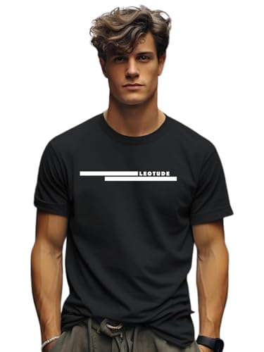 Image of LEOTUDE Men's Half Sleeve Regular Fit Tshirt | Tshirt for man