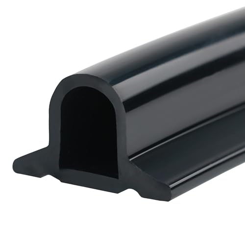 Duzzy 67 Inch Collapsible Shower Threshold Water Dam, Silicone Shower Water Stopper Barrier, Ideal for Wheelchair Accessible, Suitable for Accessibility ADA Handicap Showers Bathroom(5.6 Ft, Black)