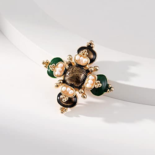 Retro Pearl Cross Brooch Pins For Women Fashion #TOP6
