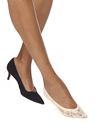 HUE Women's Lace Classic Perfect Edge Liner Sock2