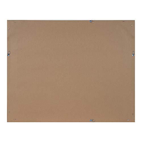 DesignOvation Beatrice Framed Linen Fabric Pinboard, 23" x 29", Distressed Black, Rustic Wall Organization