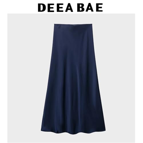 Satin Skirt Women's Fashion Multi Color Casual Elegant Silk Texture Midi Half Body Skirt High Waist Bag Hip Middle Long Skirt4