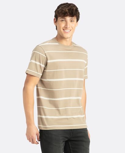 Image of Jockey 2715 Men Super Combed Cotton Rich Striped Round Neck Half Sleeve T-Shirt