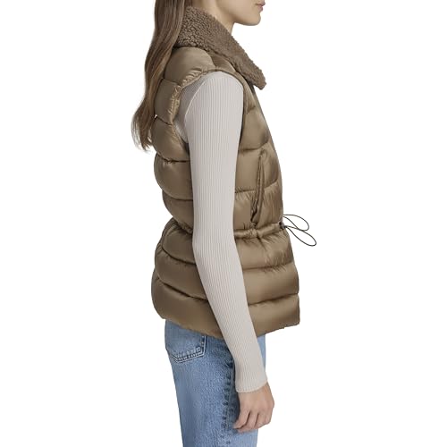 Andrew Marc Women's Sherpa Faux Leather Puffer Vest3