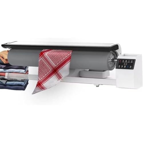 YMXEURSC Prensa de Vapor de Hierro de Rodillo rotativo Comercial,máquina de Planchado de Vapor de Tela con Pedal,planchadora de Vapor Continua