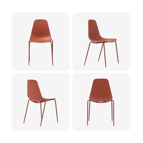 Colamy FL-1661-O Outdoor Dining Chairs Set Of 4, Plastic Stackable Patio Chairs thumb #5