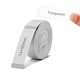 NIIMBOT Thermal Transfer Labels 0.55''x1.97'', Only for B18 Label Maker, PET Material, Waterproof and High-Temperature Resistance, Long Storage Time, Clear(14x50mm-125)
