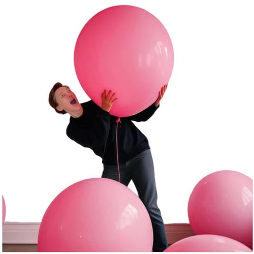 Image of 30 Pack Pink Balloons 36 Inch Pink Latex Party Large Balloon Bulk for Various Party Events Decorations