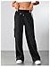 SOLY HUX Women's Cargo Sweatpants Wide Leg Baggy Parachute Pants Y2K High Waisted Track Pants Streetwear Black Striped S