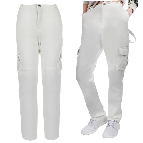 Pantalon cargo femme haute décontracté Healvian multipoches XL
